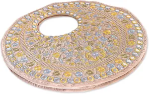 NOVICA Rayon embroidered handle bag, 'Prosperous Jaipur'
