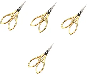 NUOBESTY 4pcs Fancy Scissors Embroidery Cutter Vintage Style Scissor Small Sewing Shears Ideal for Beginners