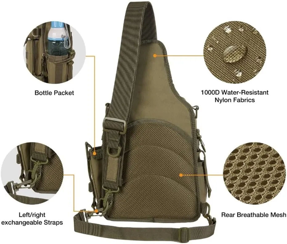 Nylon Fishing Bag Multifunctional Shoulder Bag Outdoor Camping Mountaineering Equipment Fishing Gear Bag(E,30 * 21 * 10cm)