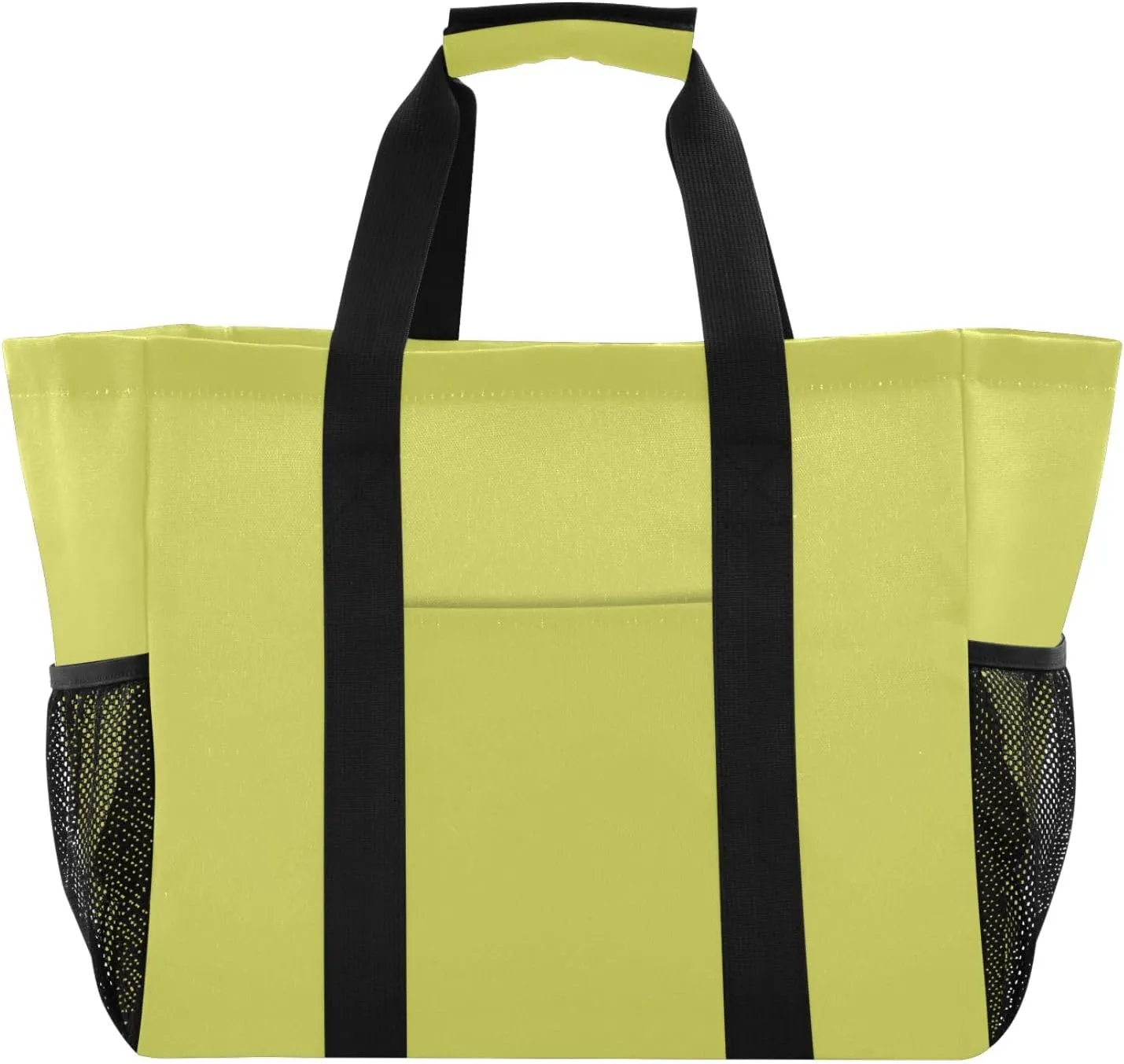 ODAWA Portable Mustard Tote Bag for Daily and Gym, Travel Tote Bag with Pockets