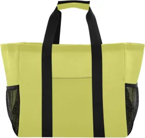 ODAWA Portable Mustard Tote Bag for Daily and Gym, Travel Tote Bag with Pockets