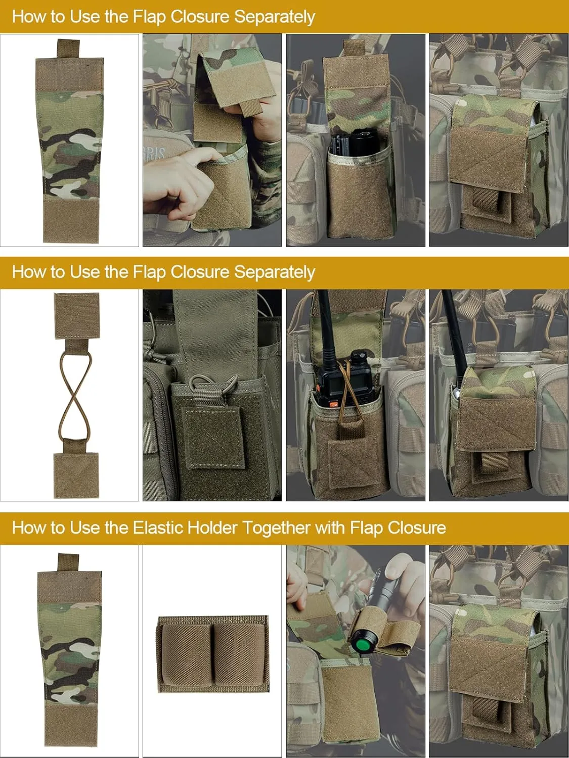 OneTigris Chest Rig, MOLLE Airsoft Chest Rigs Tactical Chest Rig Dangler Pouch Admin Pouch for Hunting Shooting Hiking