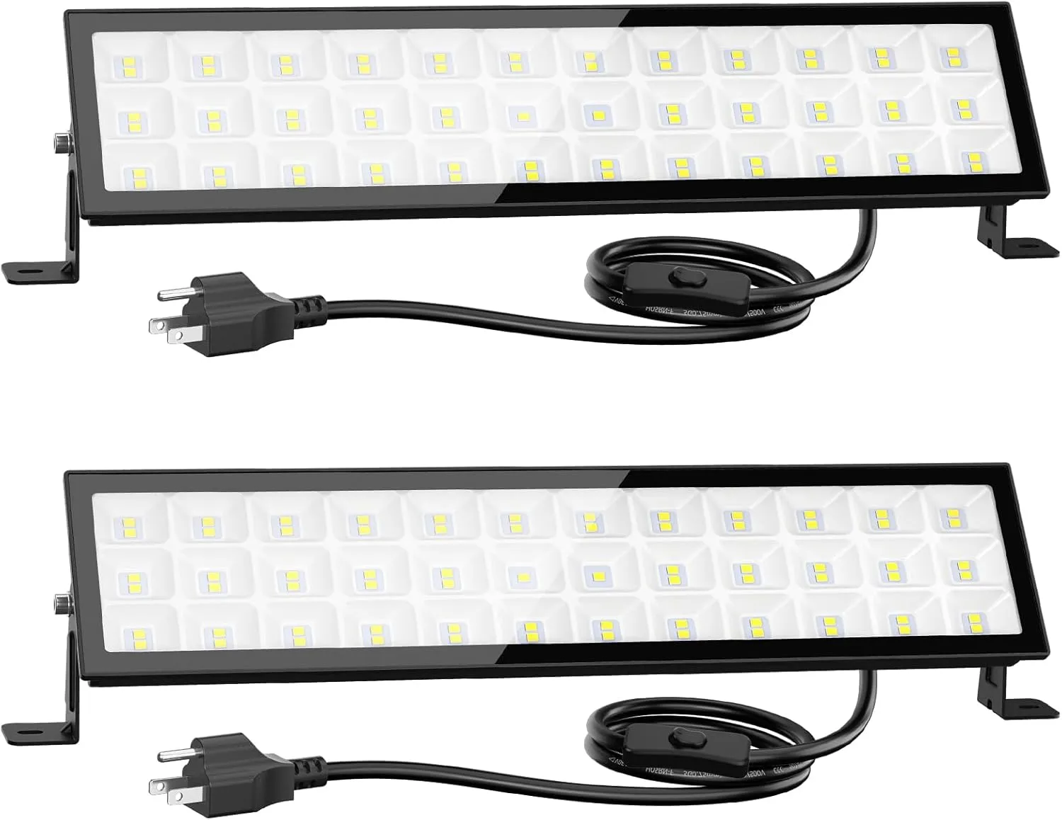 Onforu LED Shop Lights,90W 10000lm Ultra Bright LED Work Lights with Plug,6500K Daylight White Garage Light,IP66 Waterproof Lighting for Garage Warehouses Workshop(2 Pack)