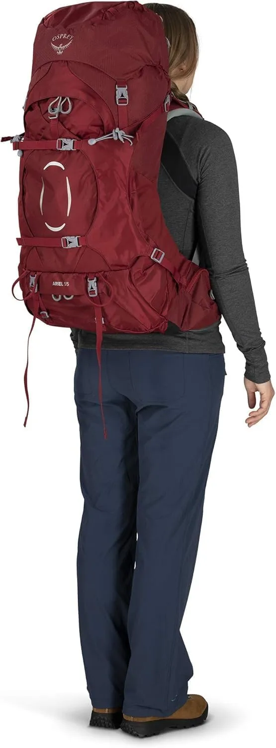Osprey Ariel 55L Women's Backpacking Backpack, Black, WXS/S