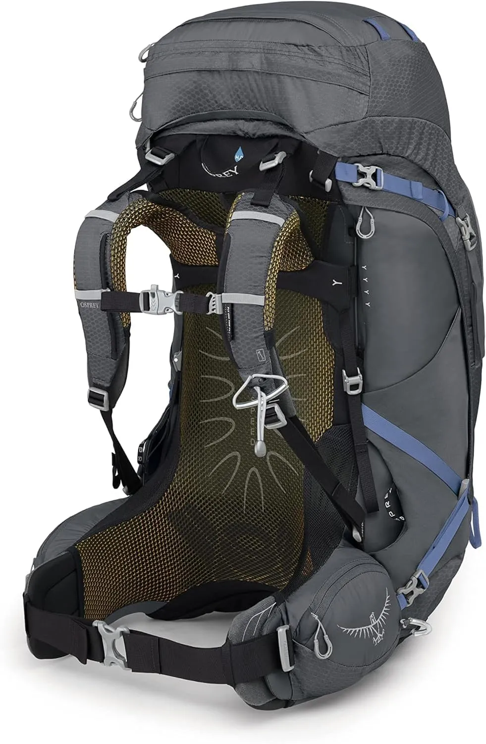 Osprey Aura AG 65L Women's Backpacking Backpack, Tungsten Grey, WXS/S