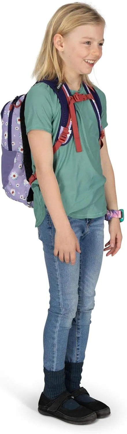 Osprey Daylite Jr. Kids' Commuter Backpack, Daisy Print/Euphoria Purple