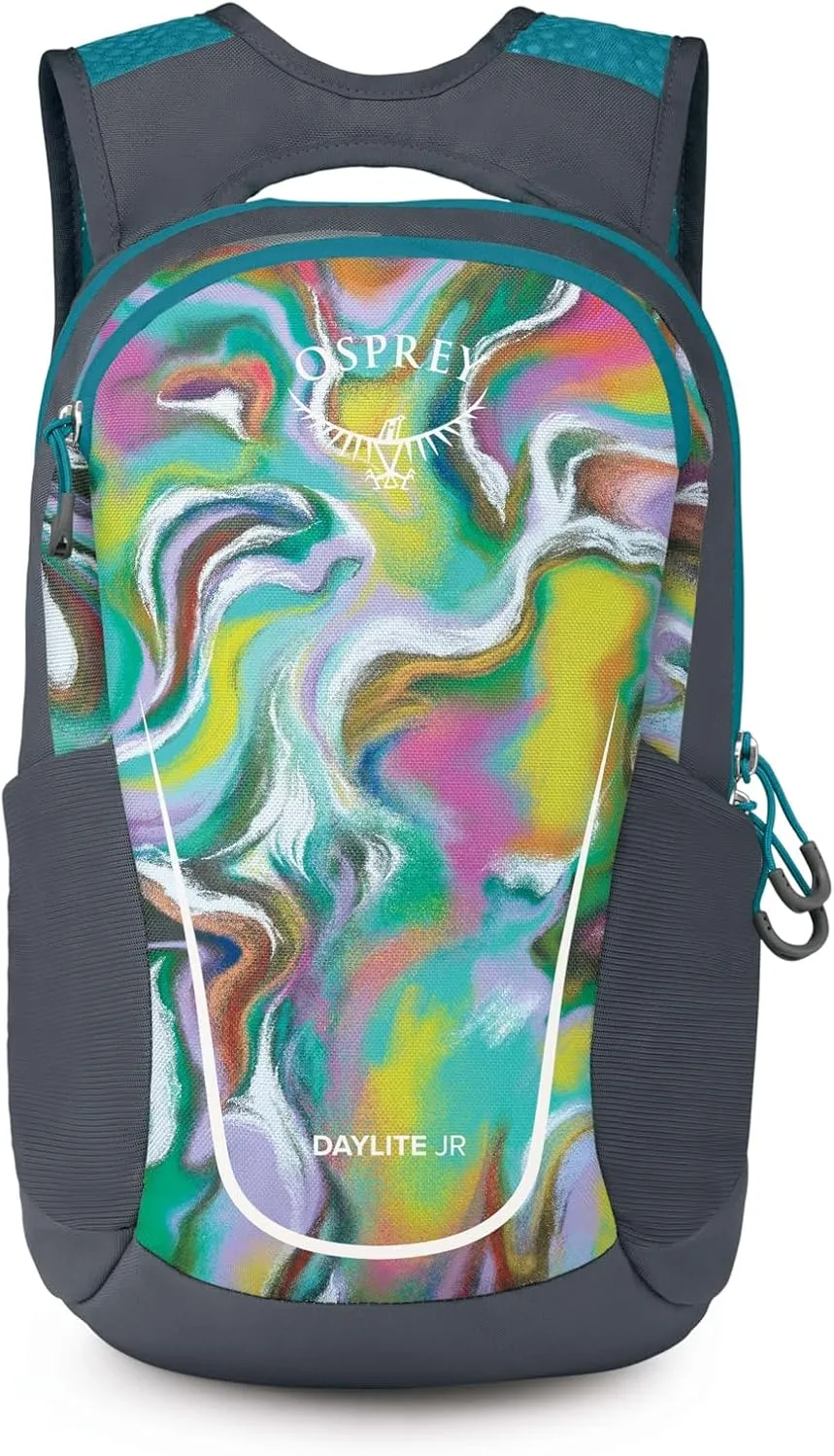 Osprey Daylite Jr. Kids' Commuter Backpack, Euphoria Rainbow Print Tungsten OS