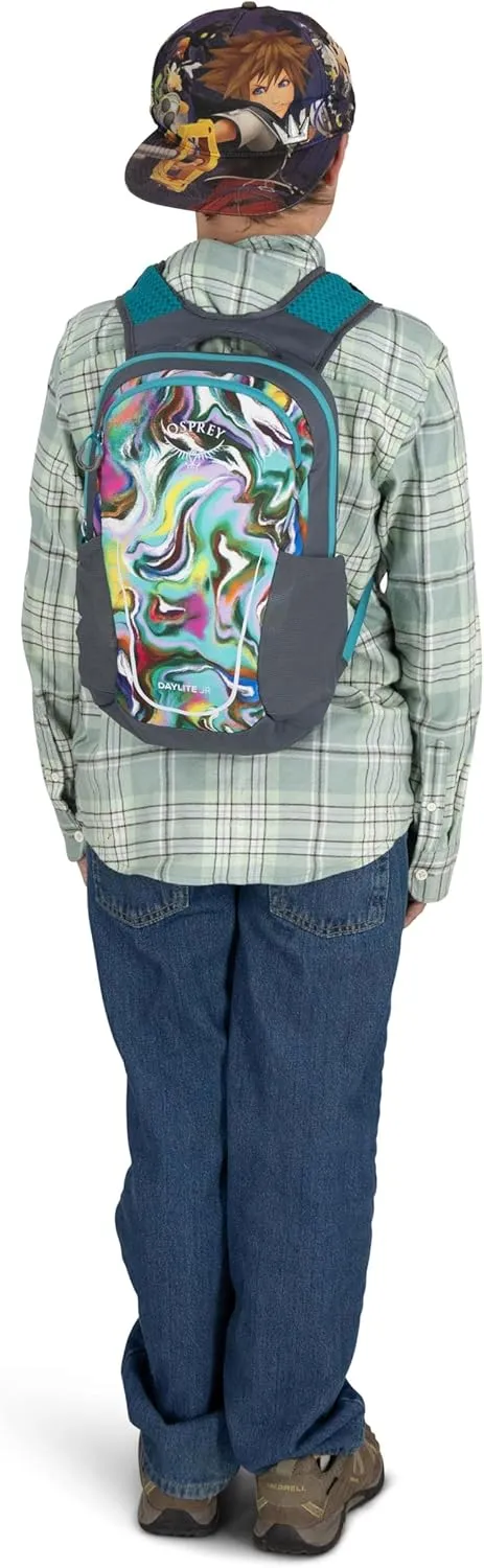 Osprey Daylite Jr. Kids' Commuter Backpack, Euphoria Rainbow Print Tungsten OS