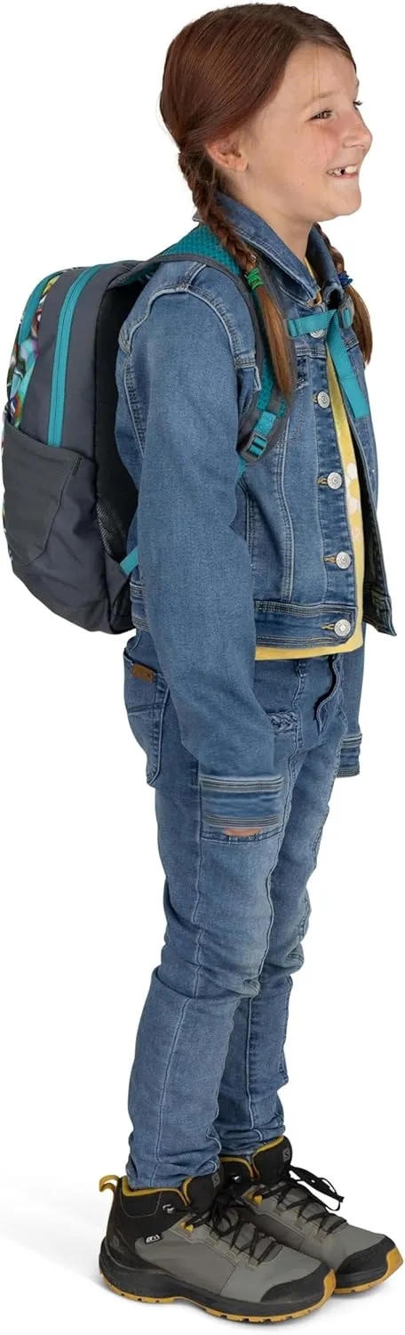 Osprey Daylite Jr. Kids' Commuter Backpack, Euphoria Rainbow Print Tungsten OS