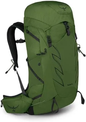Osprey Talon 33L Men's Hiking Backpack with Hipbelt, Green Belt/Black, L/XL