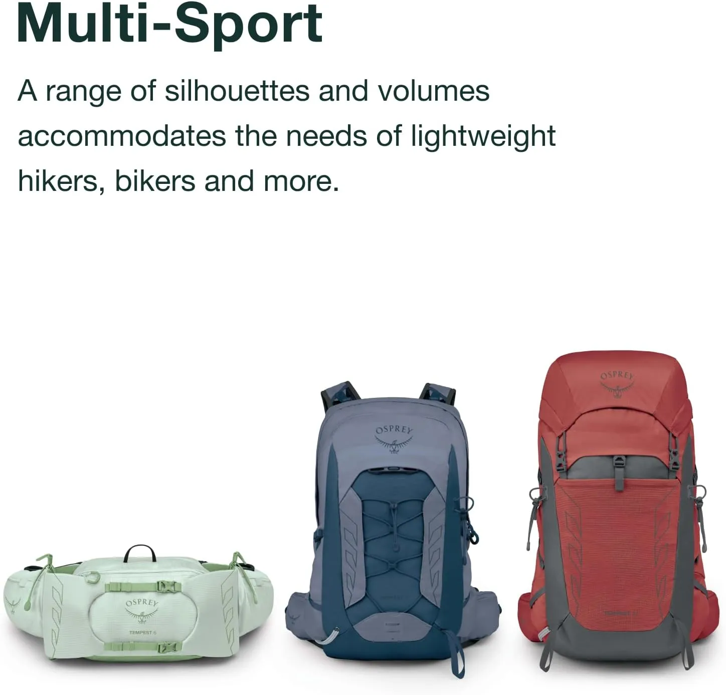 Osprey Tempest 11L Women's Lightweight Hiking Backpack with Hipbelt, Red Pampas/Coal Grey