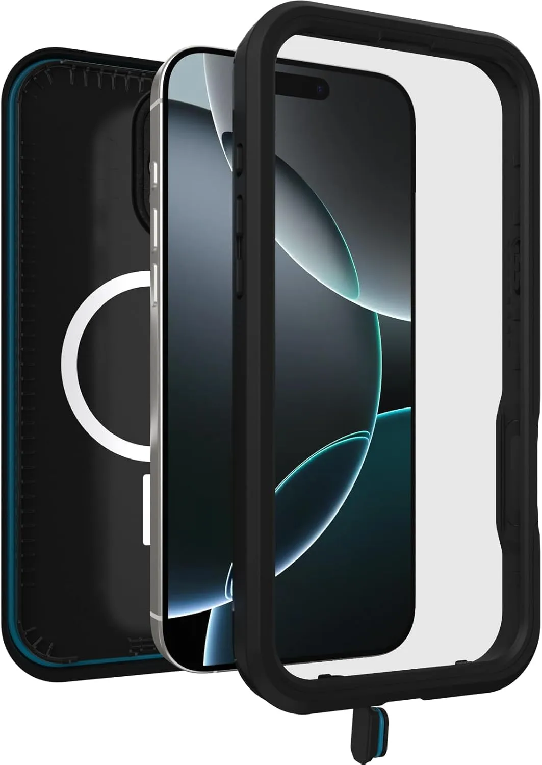 OtterBox iPhone 16 Pro Max FRĒ Series Waterproof Case with MagSafe (Designed by LifeProof) - Black, Waterproof, 60% Recycled Plastic, Sleek and Stylish