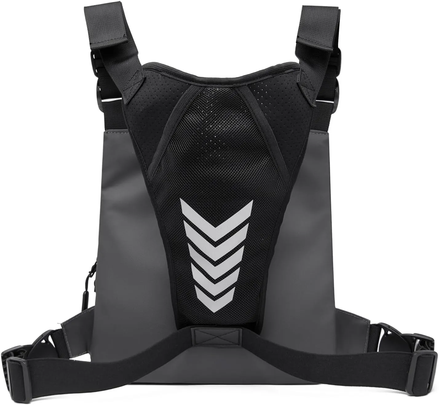 Outdoor Chest Bag for Men, Lightweight Running Vest with Water Bottle Pocket, EDC Chest Pack for Hiking, Cycling