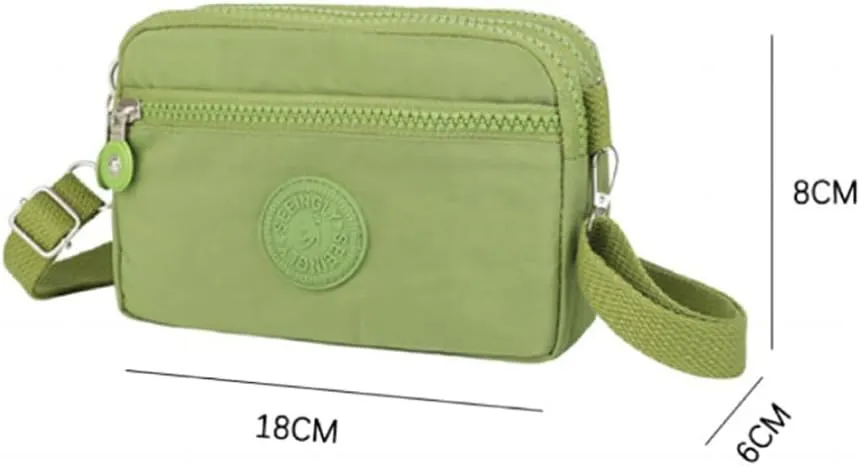 Over Shoulder Purse Crossbody for Women Triple Capacity Change Pouch with Long Strap