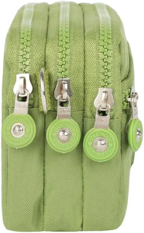 Over Shoulder Purse Crossbody for Women Triple Capacity Change Pouch with Long Strap