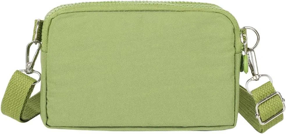 Over Shoulder Purse Crossbody for Women Triple Capacity Change Pouch with Long Strap