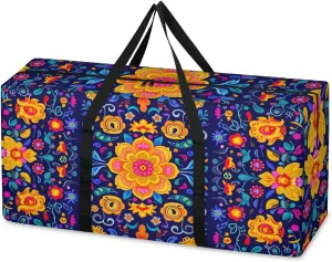 Oversized Moving Bags Boho Mandala Flower Waterproof Storage Totes Large Storage Bags for Clothes Packing Bags for Moving Travel & Clothes Storage