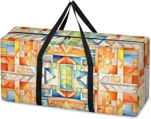 Oversized Moving Bags Colorful Boho Bohemian Waterproof Storage Totes Large Storage Bags for Clothes Packing Bags for Moving Travel & Clothes Storage