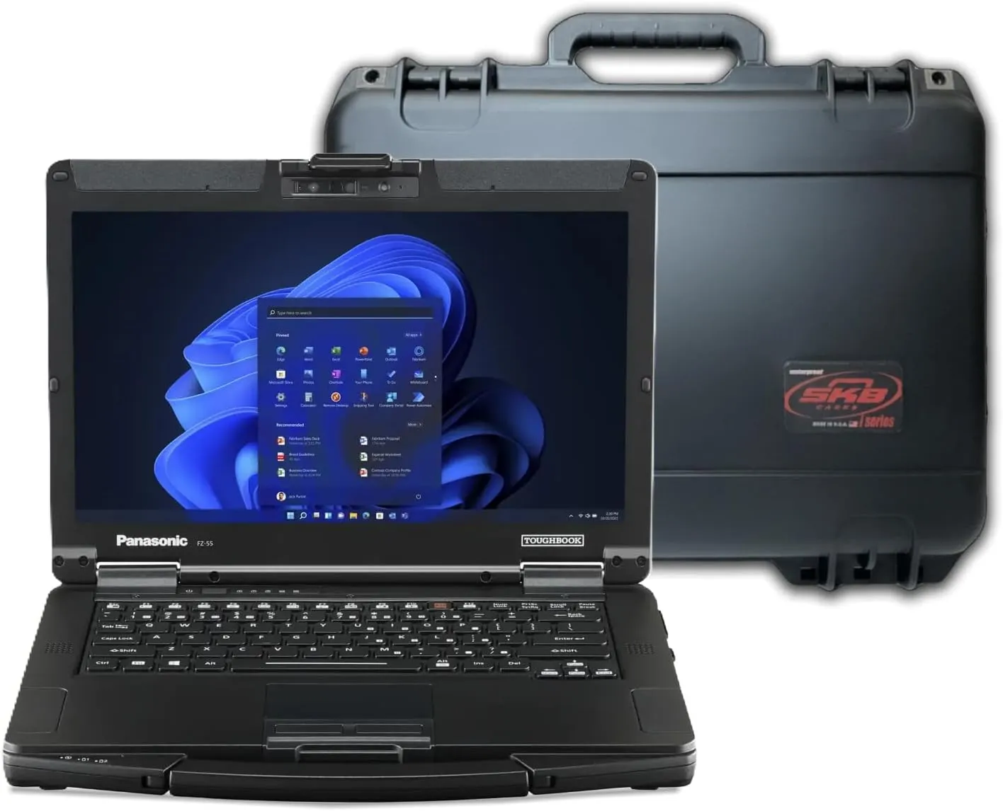 Panasonic Toughbook FZ-55 MK1, Intel Core i7-8665U, 14-inch FHD Touchscreen, 64GB, 2TB SSD, 4G LTE, USB-C, Win 11 Pro Bundle with Rugged Case-Black (Renewed)
