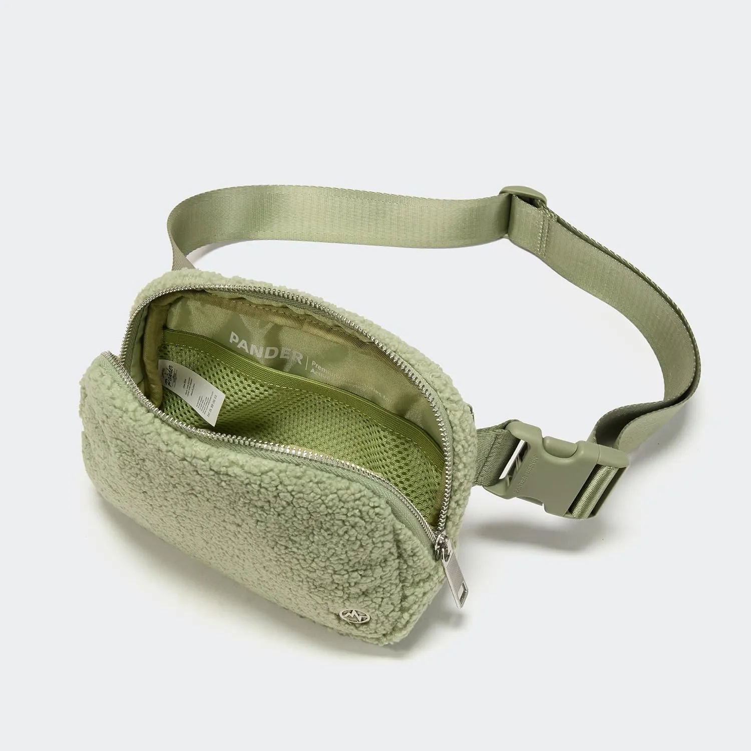 Pander Fanny pack Everywhere Fleece Belt Bag for Women and Men with Adjustable strap Belt, 1L. (Grey Sage)