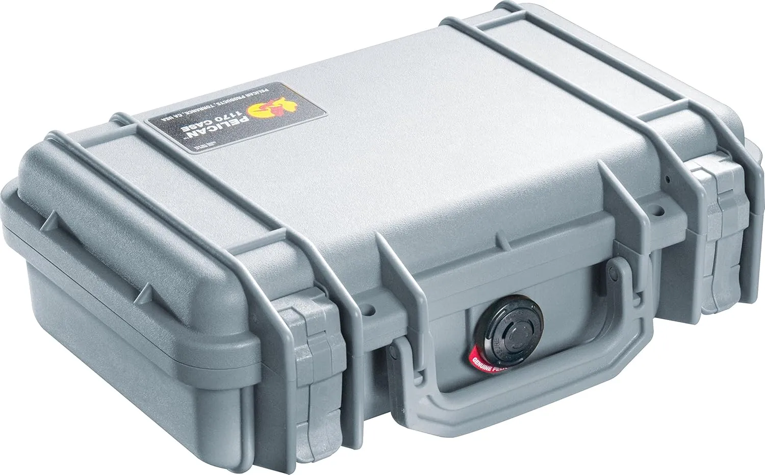 Pelican 1170 Case with Foam - Multi-Purpose Hard Shell Case with Foam for Camera, Drone, Pistol, Equipment, Electronics, and Gear (Silver)