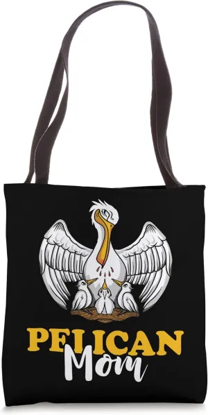 Pelican Mom Chick Hatch Tropical Bird Animal Pelican Bird Tote Bag