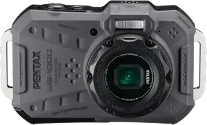 PENTAX WG-1000 Gray Waterproof Digital Compact Camera, Designed for Casual Outdoor and Underwater Photography, Waterproof to a Depth of 15 Meters, for up to one Hour of Continuous Operation