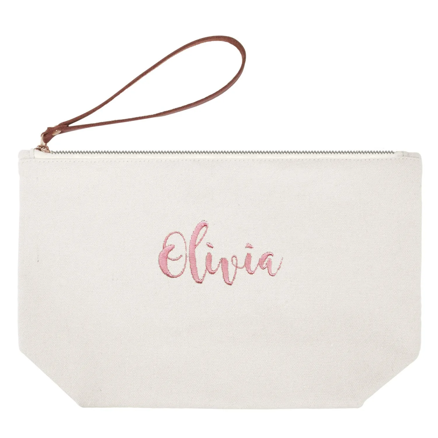 Personalized Gifts for Women Travel Makeup Bag with Name Bridesmaid Gifts Cosmetic Bag for Wedding Gifts Bride Birthday Gifts Teacher Gifts Bridesmaid Makeup Bag with Zipper Canvas