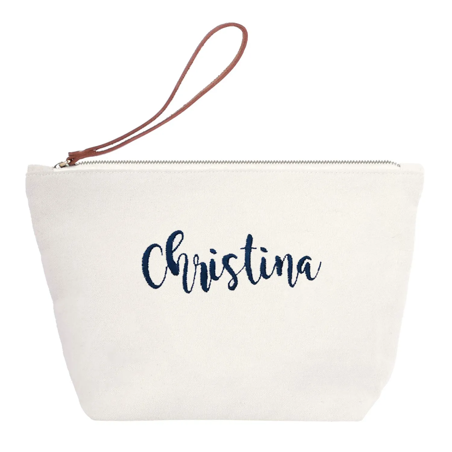 Personalized Gifts for Women Travel Makeup Bag with Name Bridesmaid Gifts Cosmetic Bag for Wedding Gifts Bride Birthday Gifts Teacher Gifts Bridesmaid Makeup Bag with Zipper Canvas