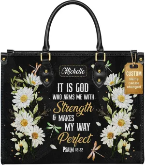 Personalized Leather Handbag for Women, Custom Name Church Bag, Christian Gifts, Mother's Day Gift for God Lovers
