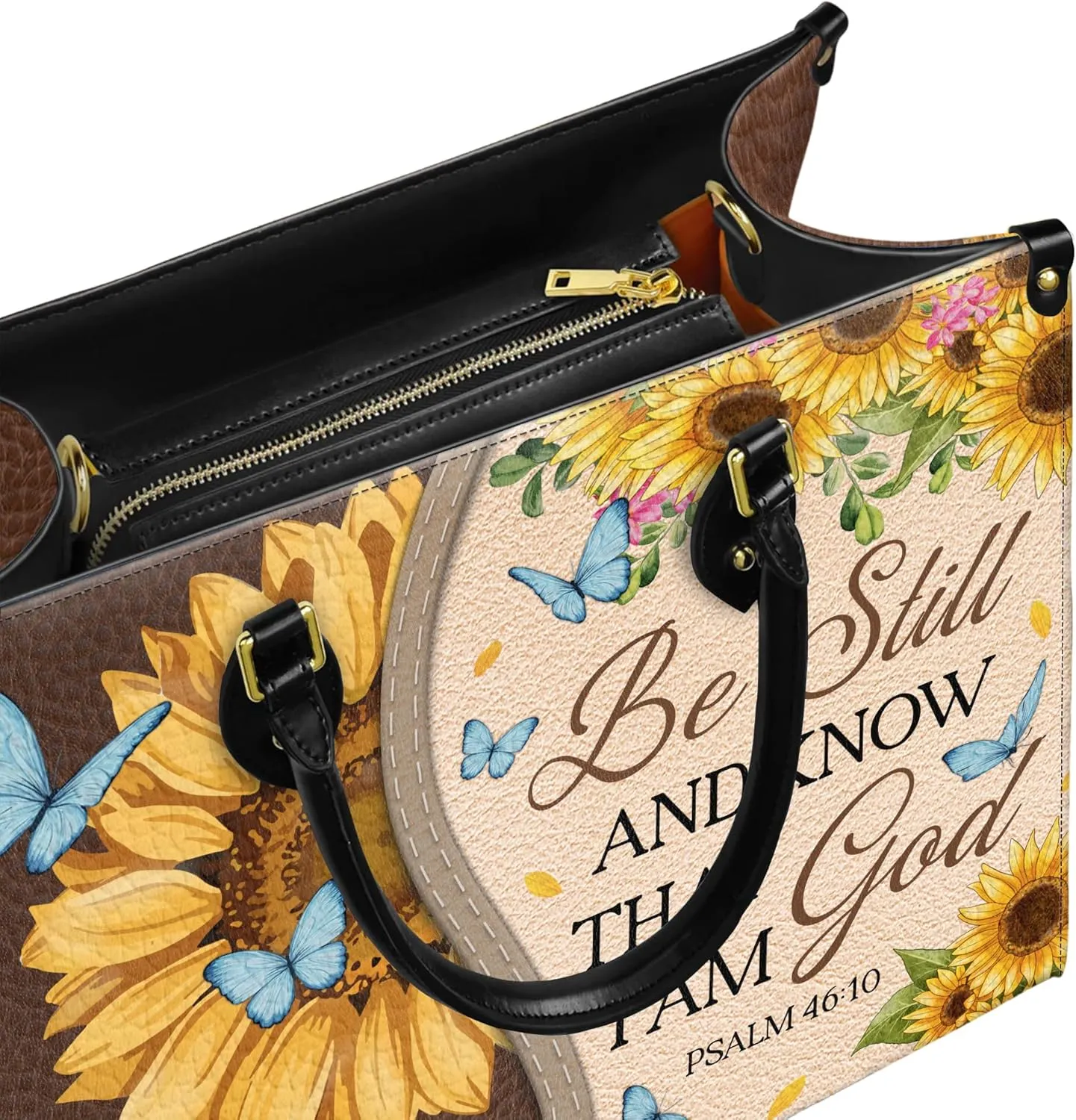 Personalized Leather Handbag for Women, Custom Name Church Bag, Christian Gifts, Mother's Day Gift for God Lovers