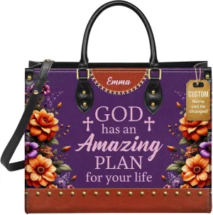 Personalized Leather Handbag for Women, Custom Name Church Bags, Christian Gifts for God Lovers, Ideal for Mother’s Day Gifts