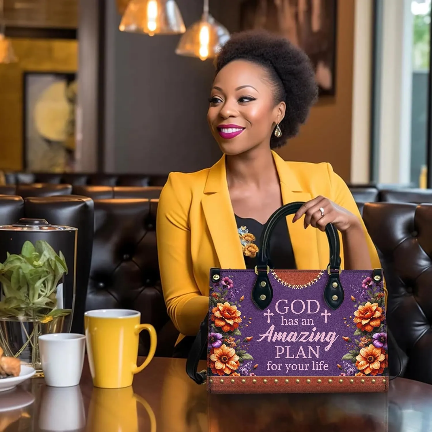 Personalized Leather Handbag for Women, Custom Name Church Bags, Christian Gifts for God Lovers, Ideal for Mother’s Day Gifts