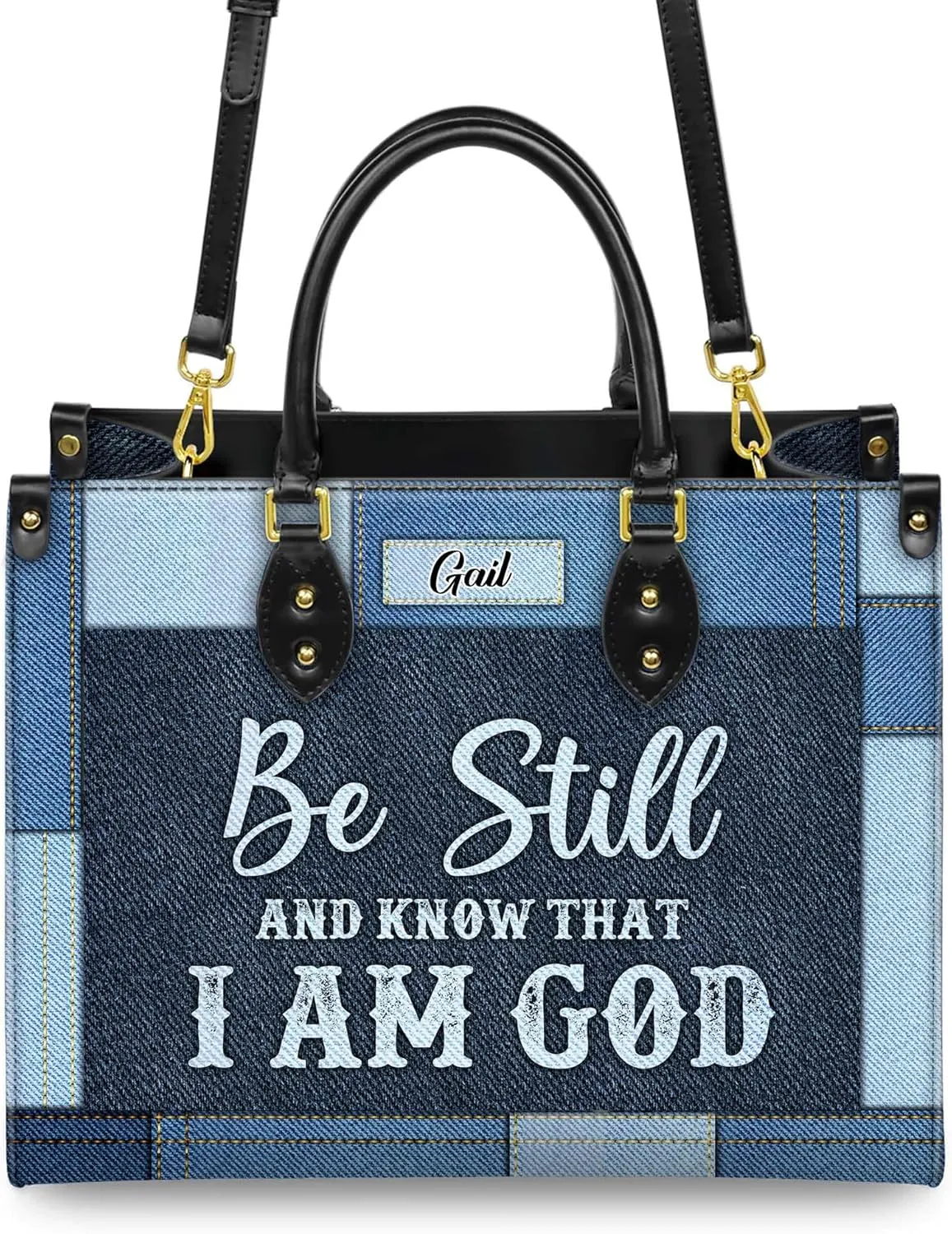 Personalized Leather Handbag for Women – Matching Purse and Wallet Set – Custom Name Church Bags, Mother's Day Gift