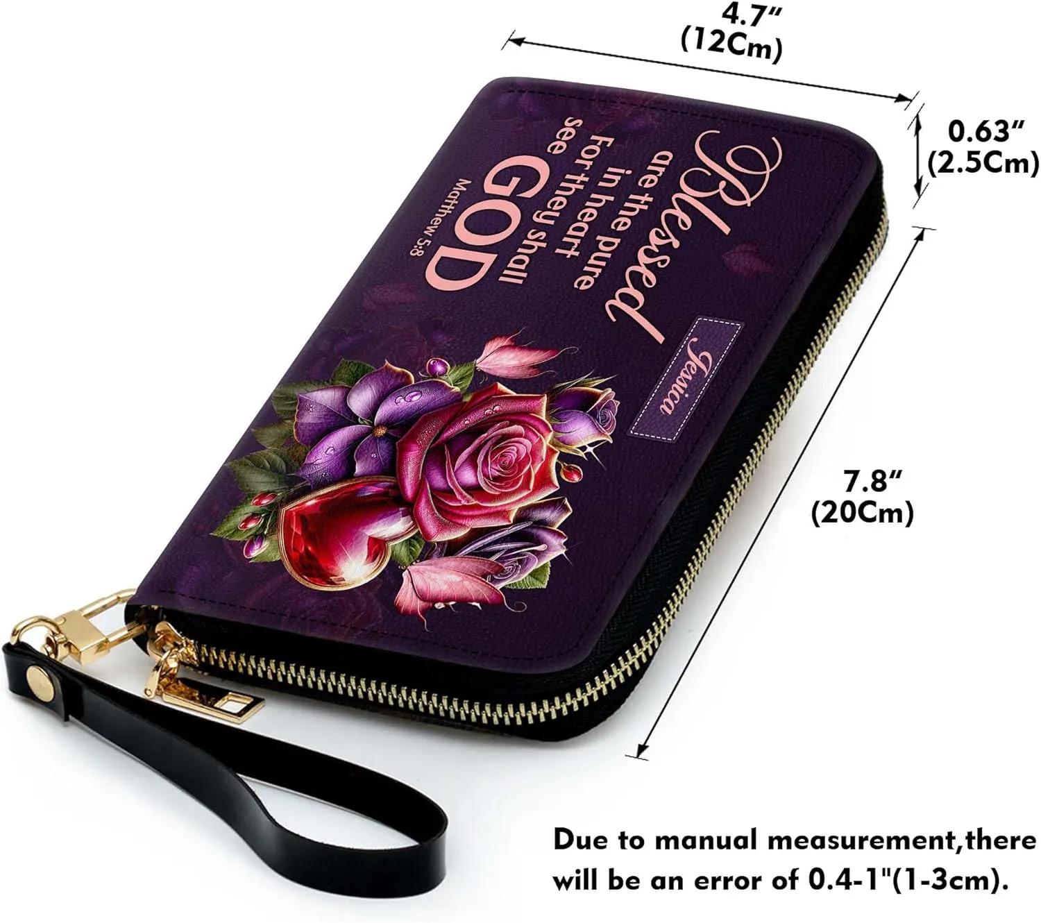 Personalized Leather Handbag for Women – Matching Purse and Wallet Set – Custom Name Church Bags, Mother's Day Gift