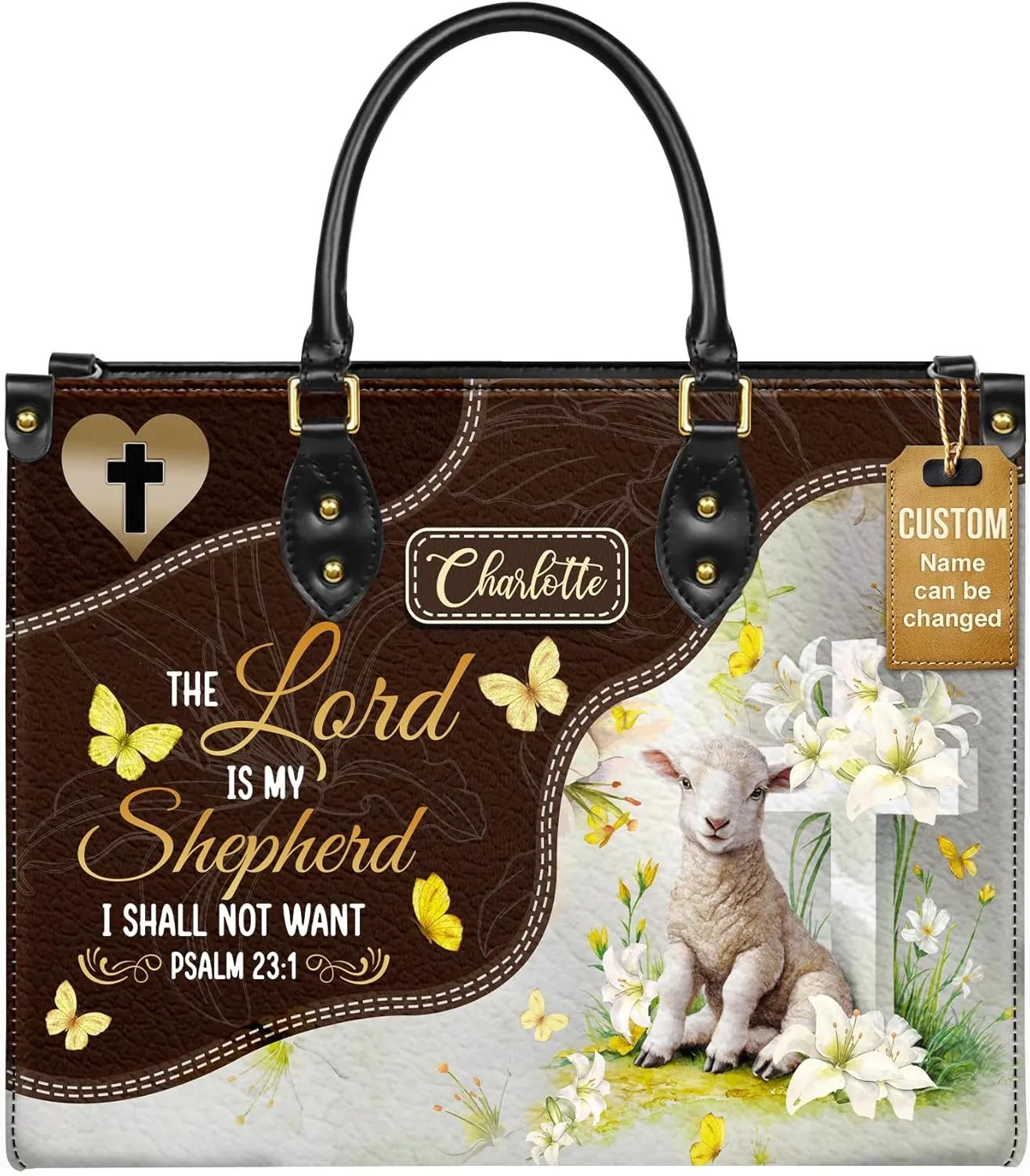 Personalized Leather Handbags with Name & Zipper – Perfect Christian Purses for Women | Ideal Mother's Day Gifts