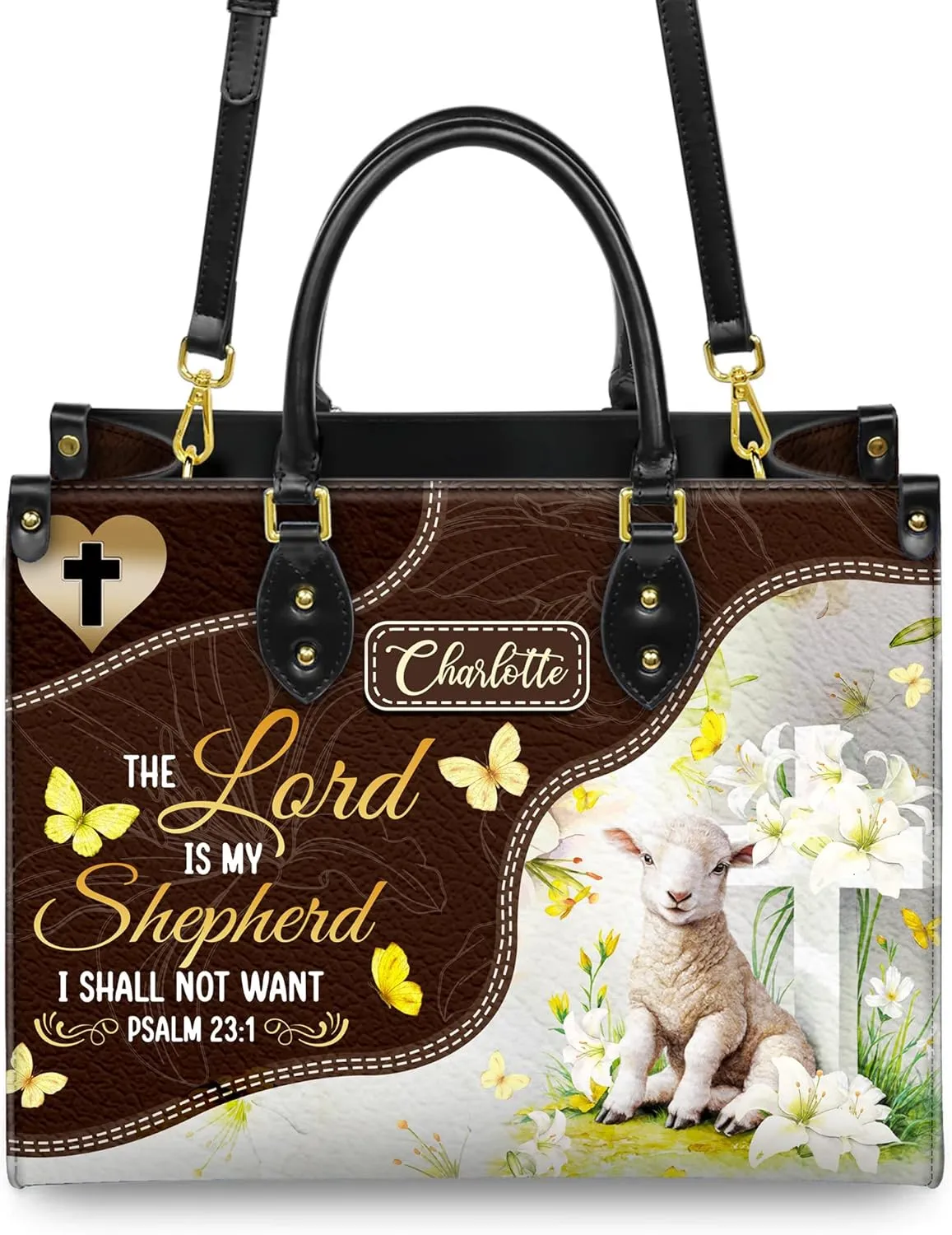Personalized Leather Handbags with Name & Zipper – Perfect Christian Purses for Women | Ideal Mother's Day Gifts