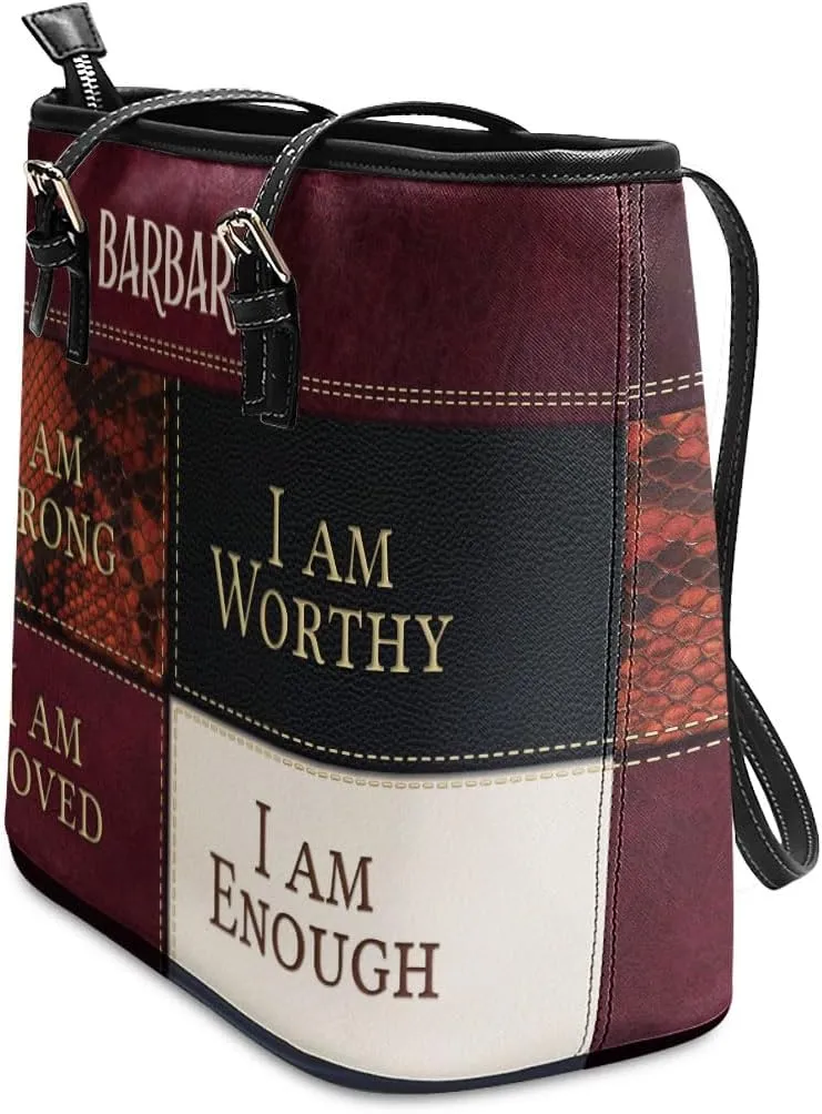 Personalized Leather Tote Bag For Women - Christmas Gifts For Women - Christian Gifts