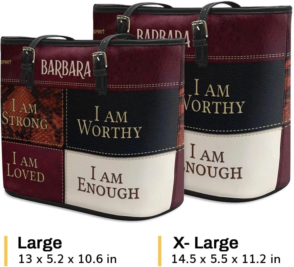 Personalized Leather Tote Bag For Women - Christmas Gifts For Women - Christian Gifts