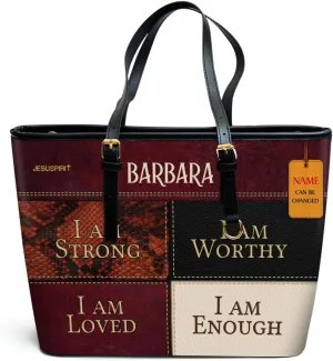 Personalized Leather Tote Bag For Women - Christmas Gifts For Women - Christian Gifts