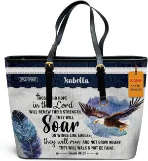 Personalized Leather Tote Bags For Women - Christmas Gifts For Women - Christian Gifts