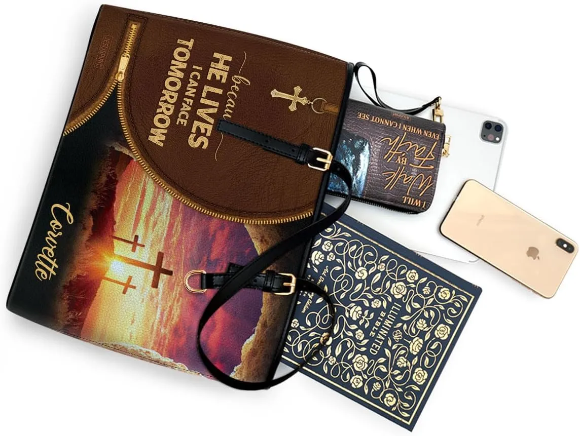 Personalized Leather Tote Bags For Women - Christmas Gifts For Women - Christian Gifts