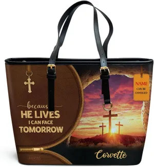 Personalized Leather Tote Bags For Women - Christmas Gifts For Women - Christian Gifts