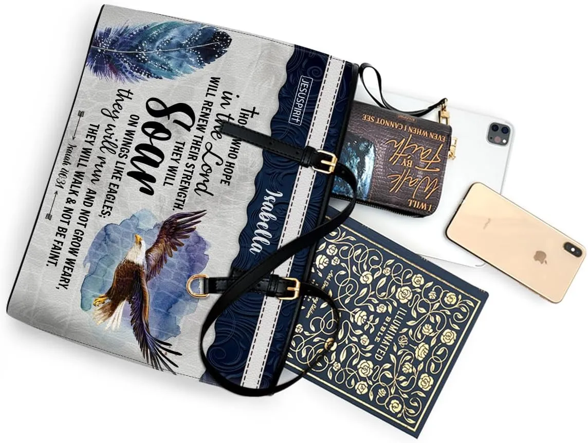 Personalized Leather Tote Bags For Women - Christmas Gifts For Women - Christian Gifts