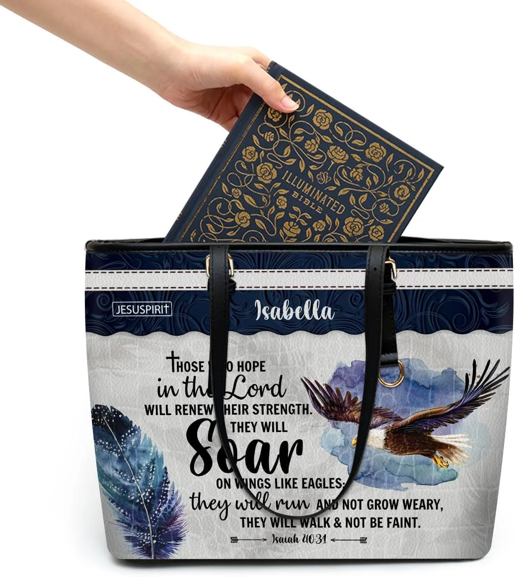 Personalized Leather Tote Bags For Women - Christmas Gifts For Women - Christian Gifts