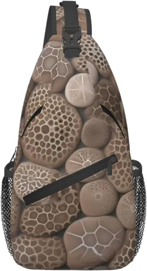 Petoskey Stone Crossbody Bags for Men Women Fashion Sling Backpack Casual Chest Bag Travel Hiking Daypack