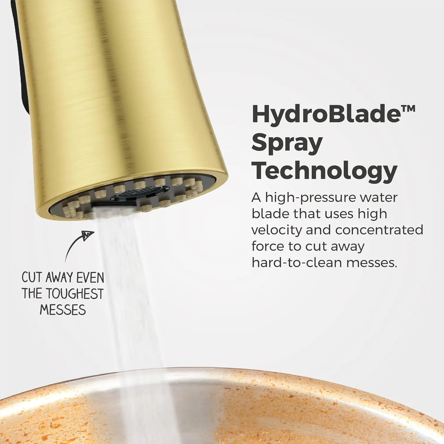 Pfister Alderwood Kitchen Faucet with Pull Down Sprayer and Soap Dispenser, Single Handle, Brushed Gold Finish, F5297AWBG