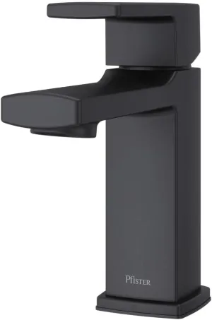 Pfister LG42-DAPB Deckard Single Control 4" Centerset Bathroom Faucet with Push & Seal, Matte Black