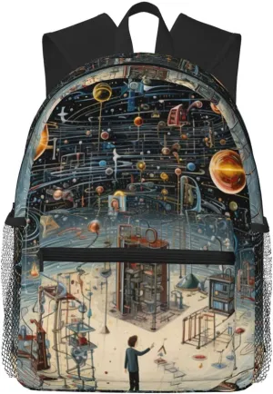 Physics Print Fashion Backpack,Casual Daypack Backpacks For Men Women, Laptop Bag Travel Hiking Camping