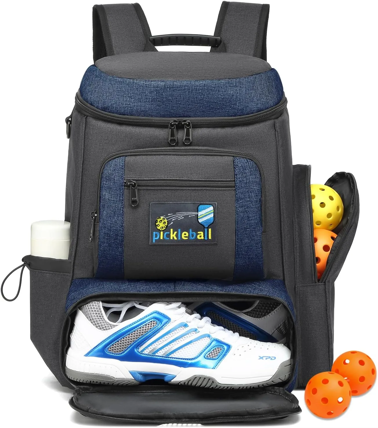 Pickleball Bag, Pickleball Backpack for Women Men - Fits 2 to 4 Paddles with Shoe Compartment & Fence Hook